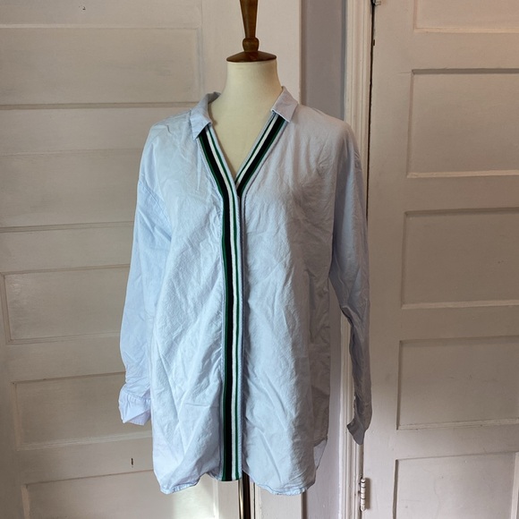 Zara Flowy Button Front Shirt, Size L - Picture 6 of 17